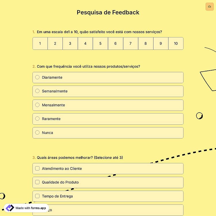 Pesquisa de Feedback