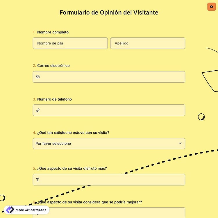 Formulario de Opinión del Visitante