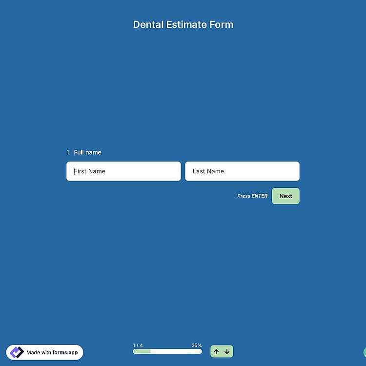 Dental Estimate Form