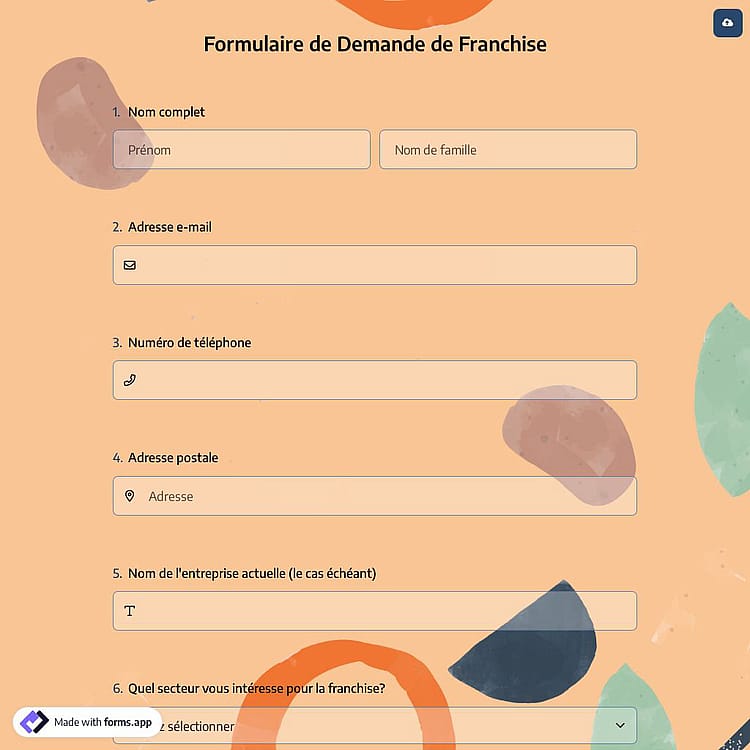 Formulaire de Demande de Franchise