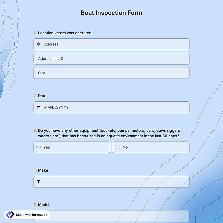 Boat Inspection Form