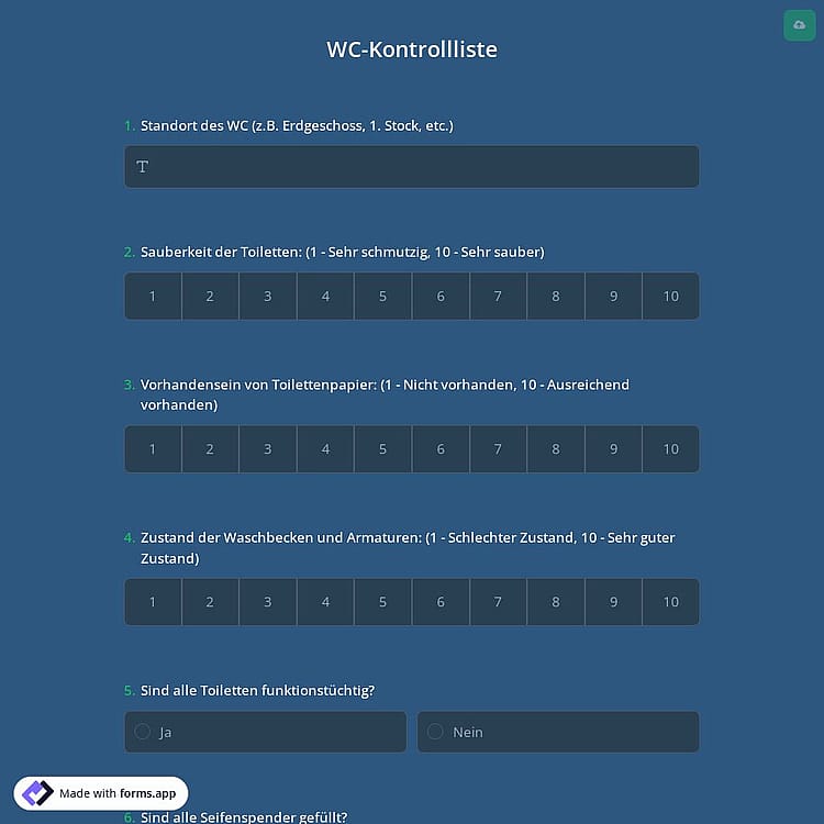 WC-Kontrollliste