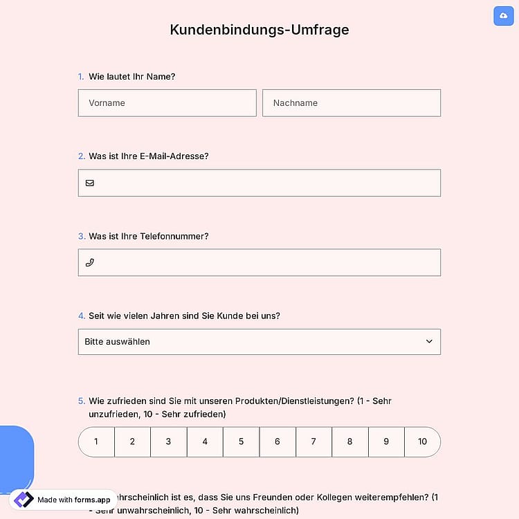 Kundenbindungs-Umfrage