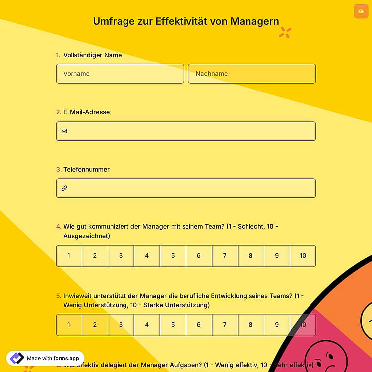 Umfrage zur Effektivität von Managern