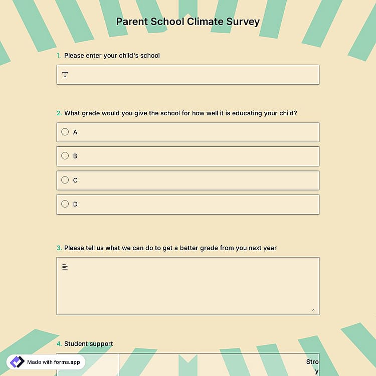 Parent School Climate Survey