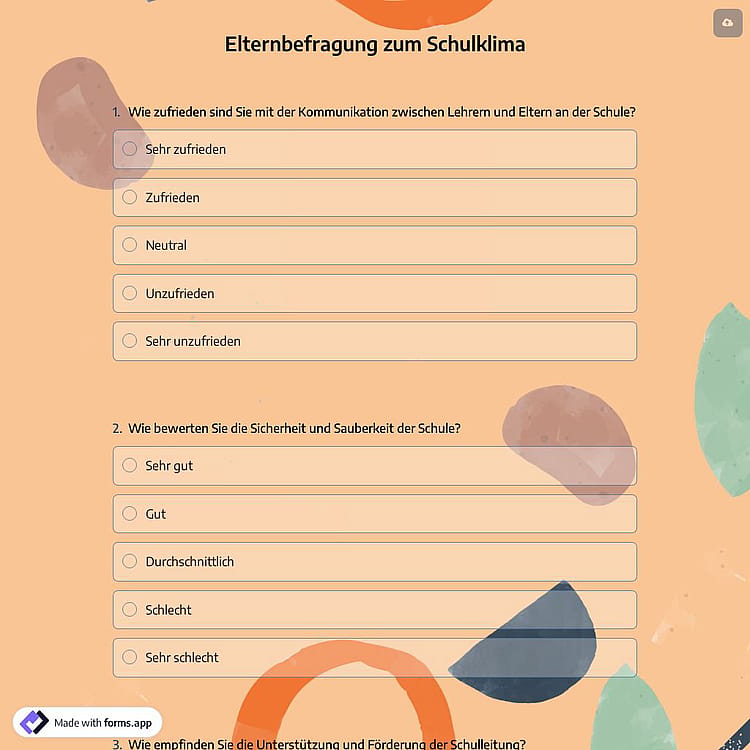Elternbefragung zum Schulklima