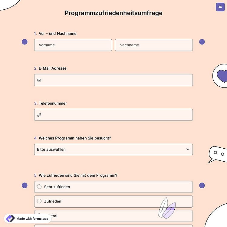 Programmzufriedenheitsumfrage