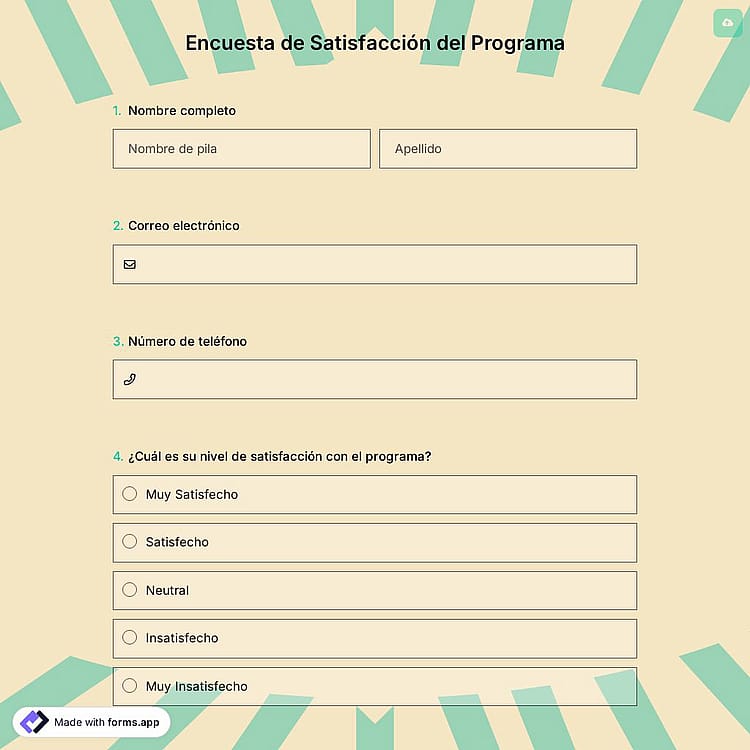 Encuesta de Satisfacción del Programa