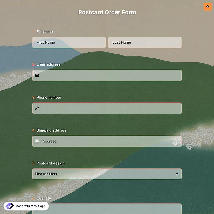 Postcard Order Form