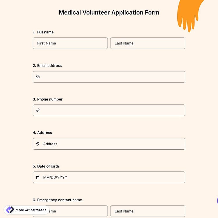 Medical Volunteer Application Form