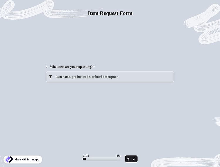 Item Request Form