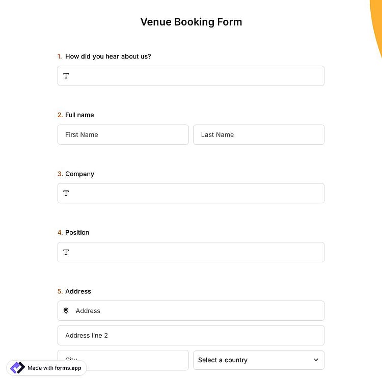 Venue Booking Form