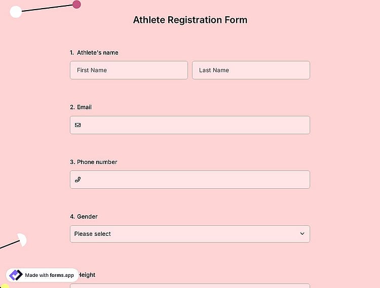 Athlete Registration Form