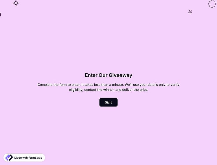 Giveaway Entry Form