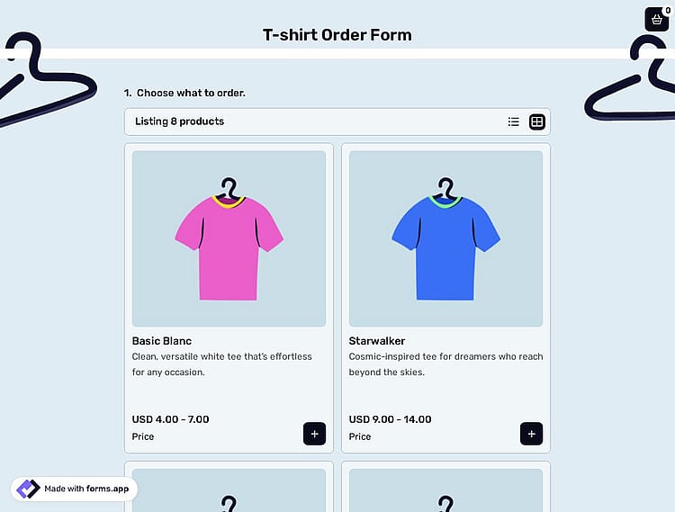 T-shirt Order Form Template