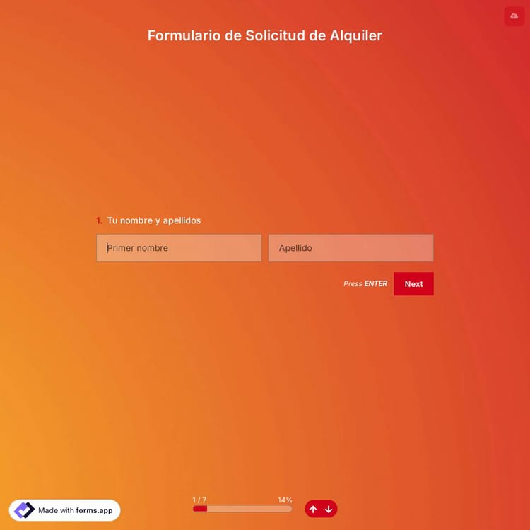 Plantilla de Formulario de Solicitud de Alquiler