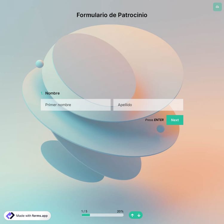 Plantilla de Formulario de Patrocinio