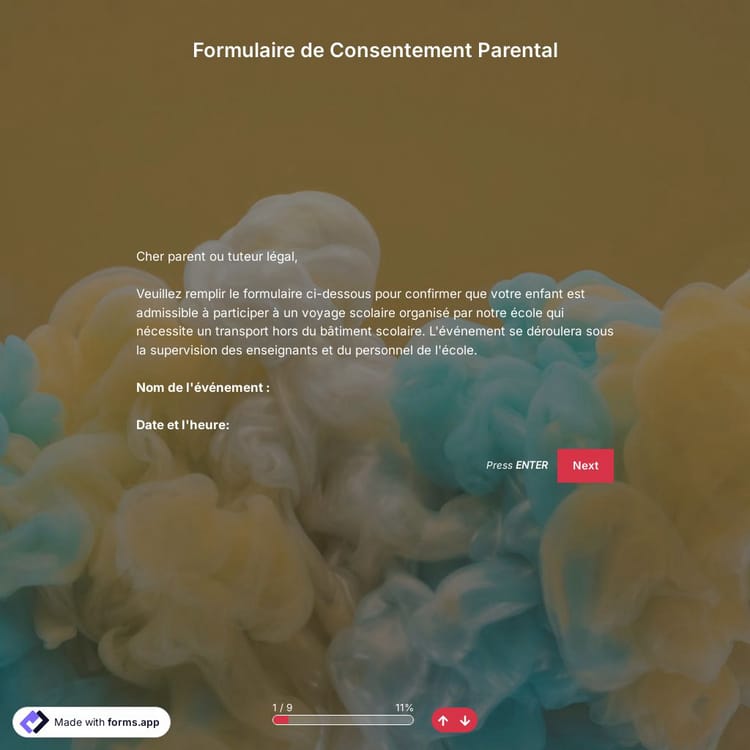 Modèle de Formulaire de Consentement Parental