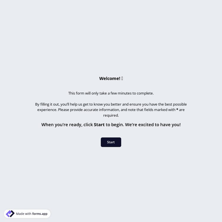 Online Registration Form Template