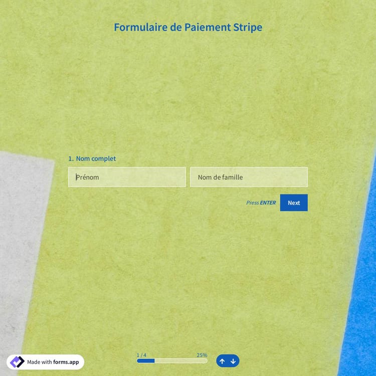 Modèle de Formulaire de Paiement Stripe