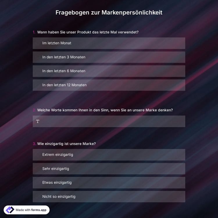 Fragebogen zur Markenpersönlichkeit