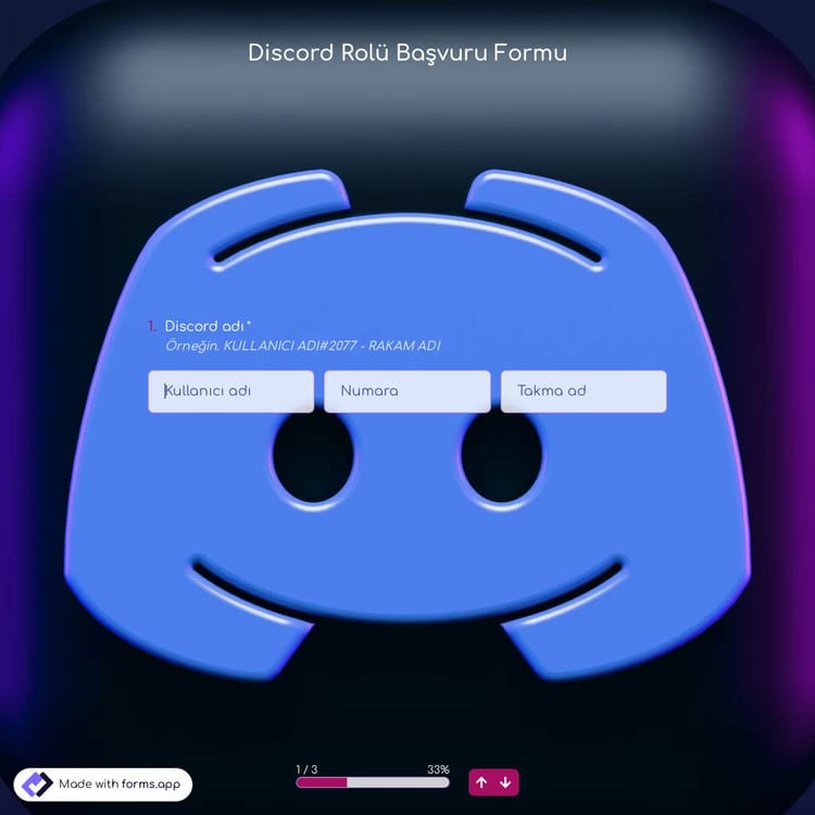 Discord Rolü Başvuru Formu