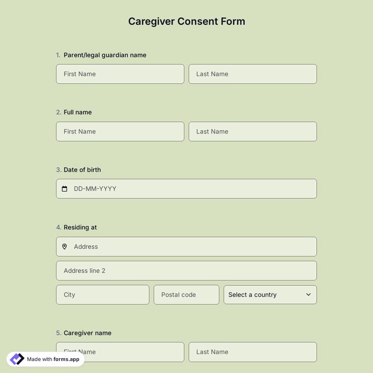 Caregiver Consent Form