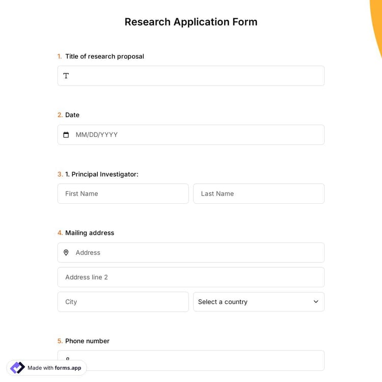 Research Application Form