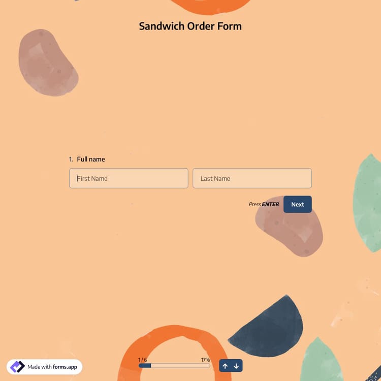 Sandwich Order Form