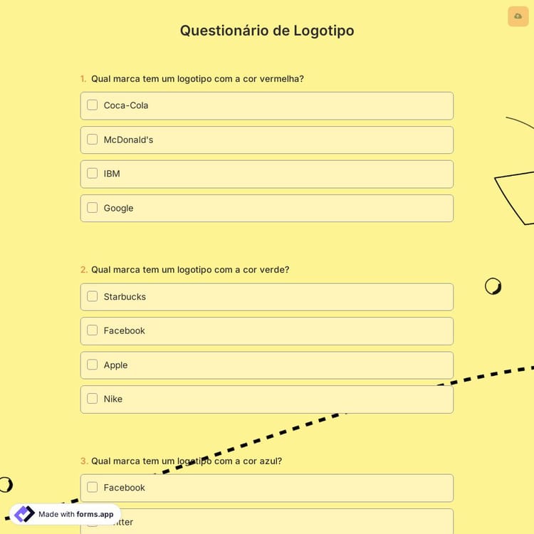 Questionário de Logotipo