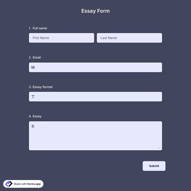 Essay Form
