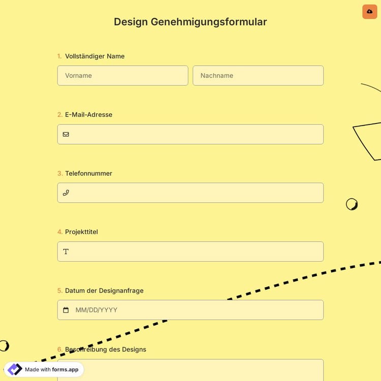 Design Genehmigungsformular