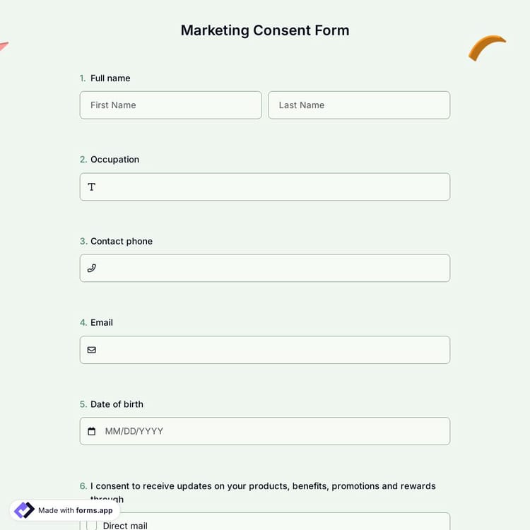 Marketing Consent Form
