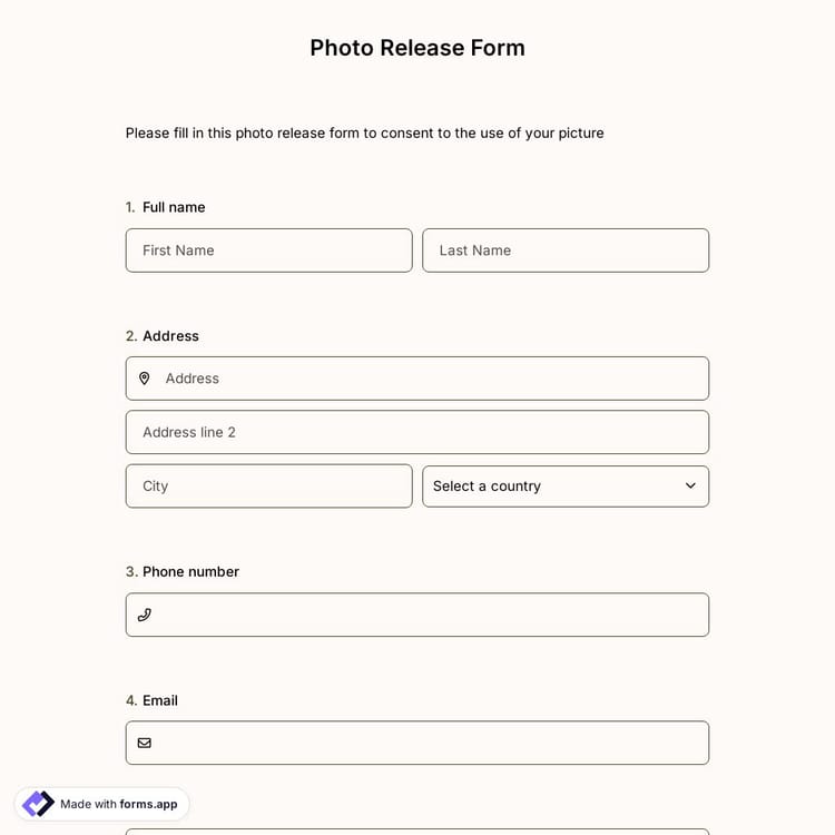 Photo Release Form
