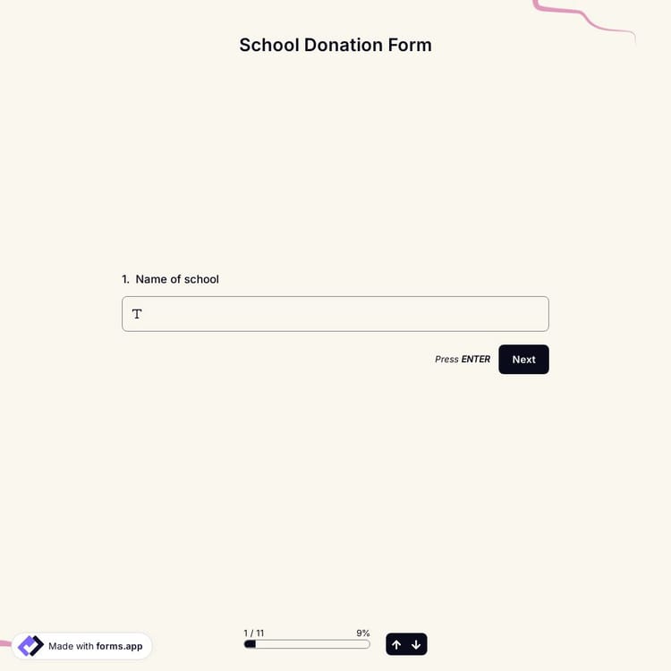 School Donation Form