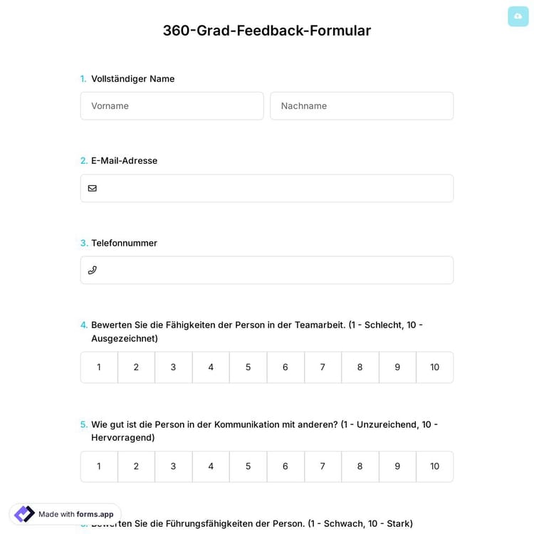 360-Grad-Feedback-Formular