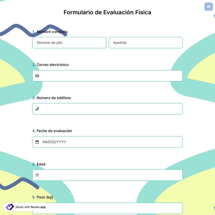 Formulario de Evaluación Física