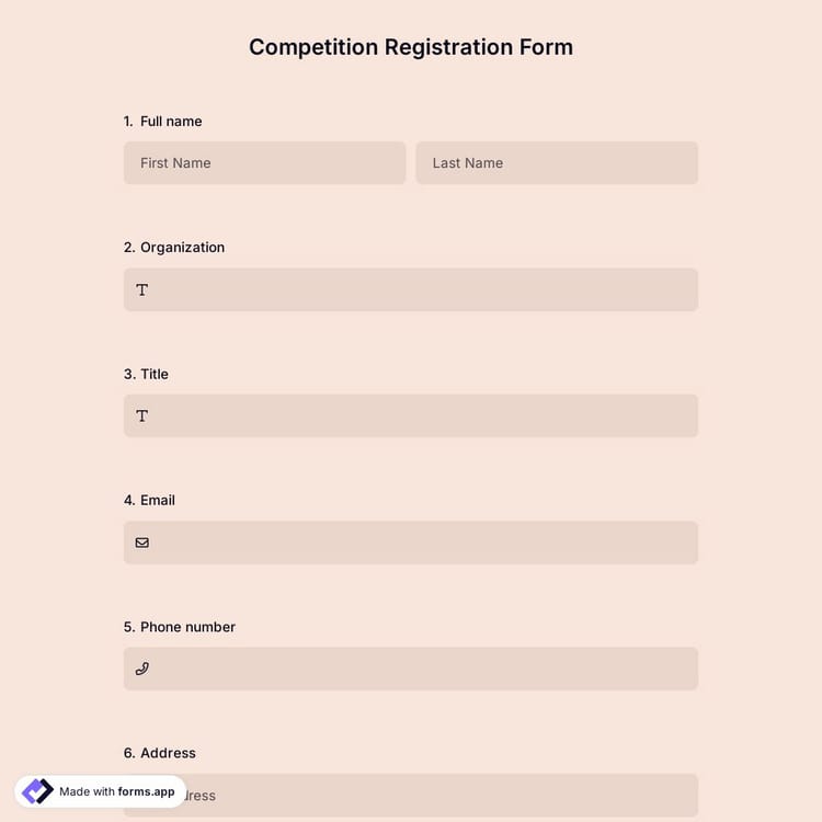 Competition Registration Form