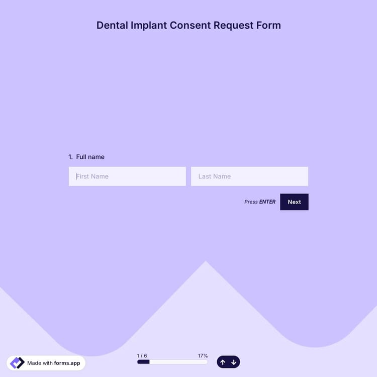 Dental Implant Consent Request Form