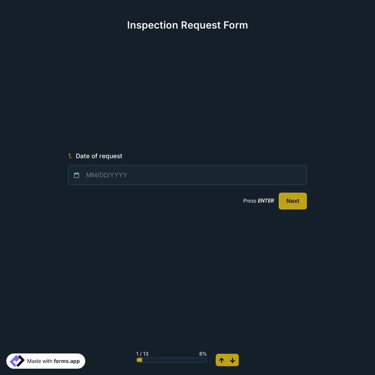 Inspection Request Form