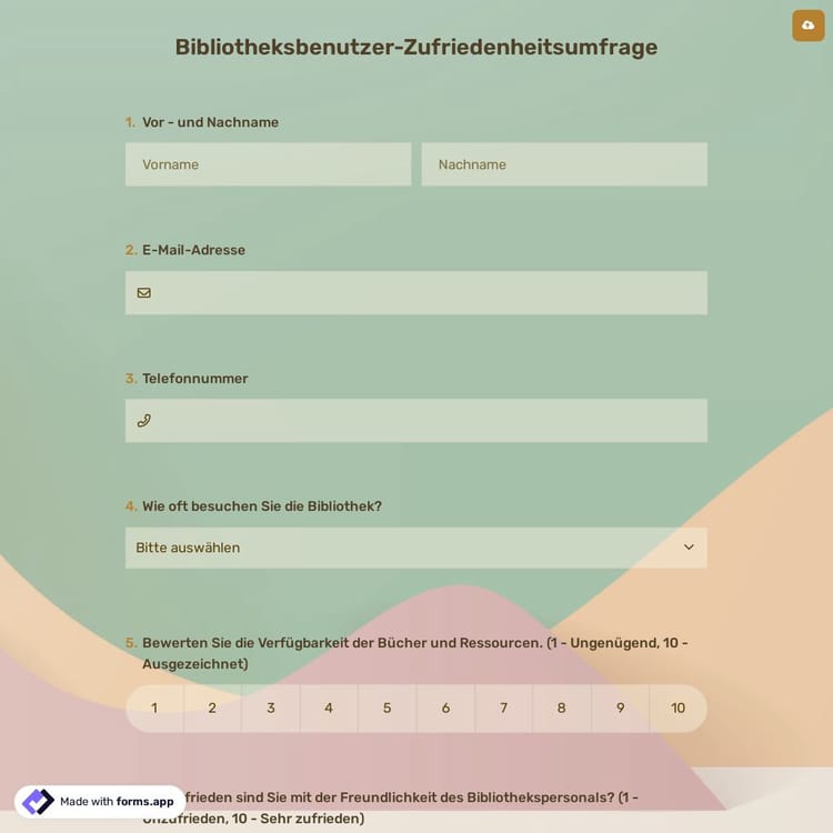 Bibliotheksbenutzer-Zufriedenheitsumfrage