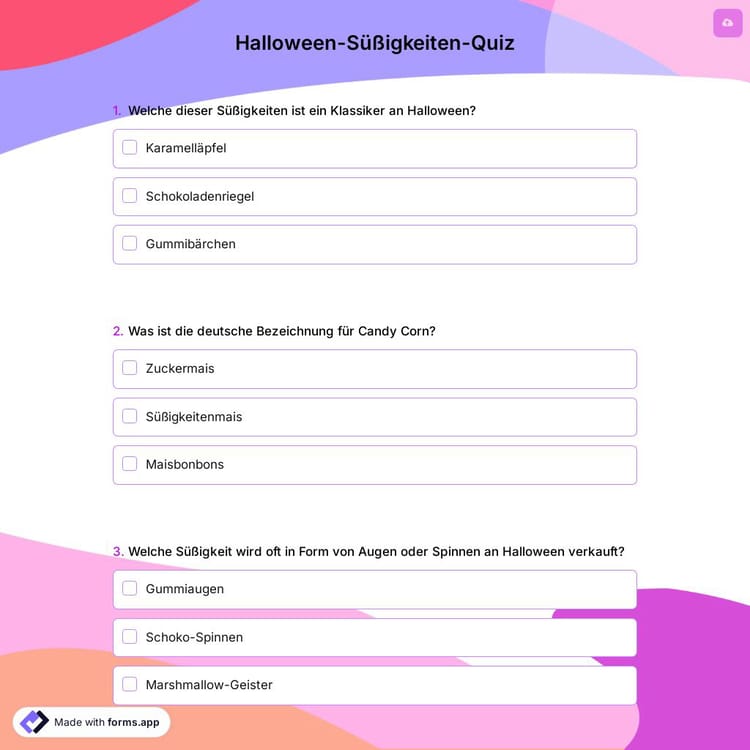 Halloween-Süßigkeiten-Quiz