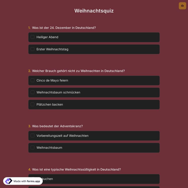 Weihnachtsquiz