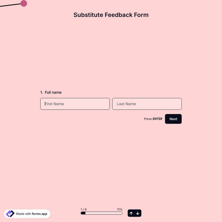 Substitute Feedback Form