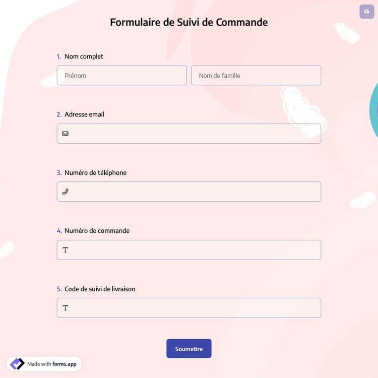 Formulaire de Suivi de Commande
