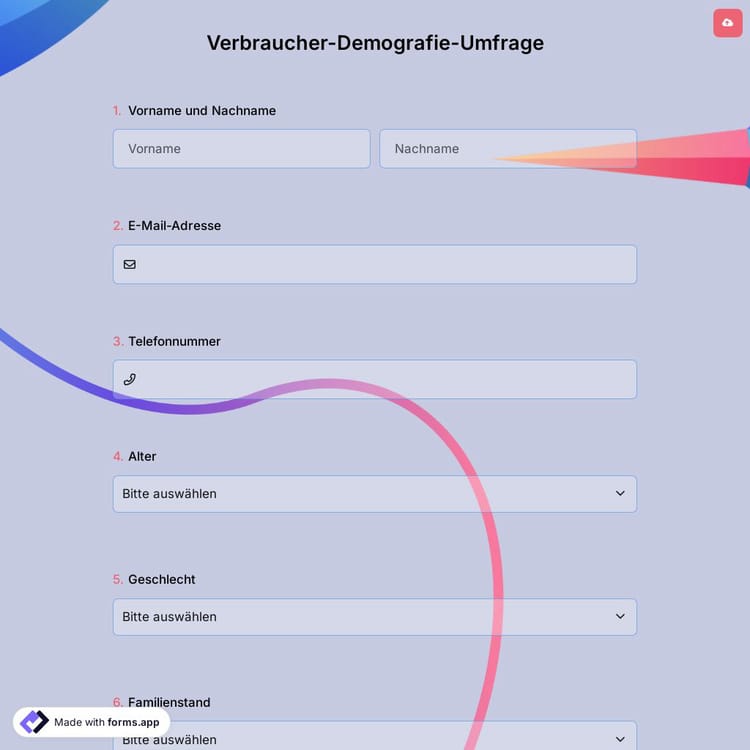 Verbraucher-Demografie-Umfrage