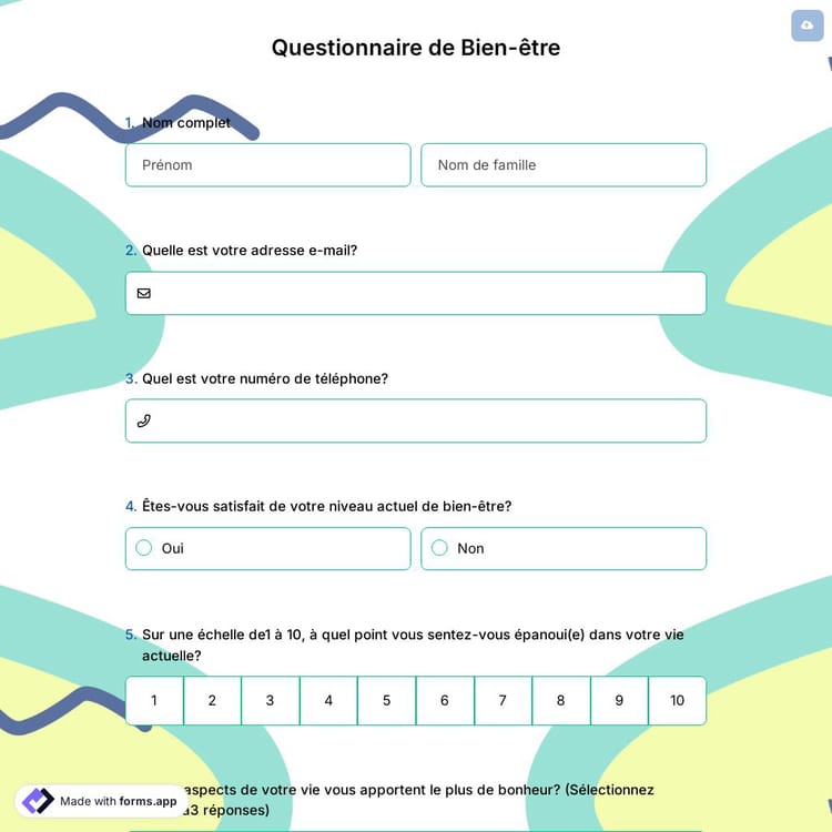 Questionnaire de Bien-être