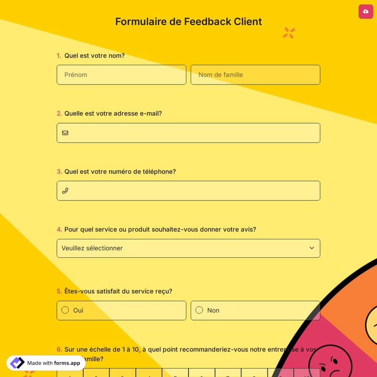 Formulaire de Feedback Client