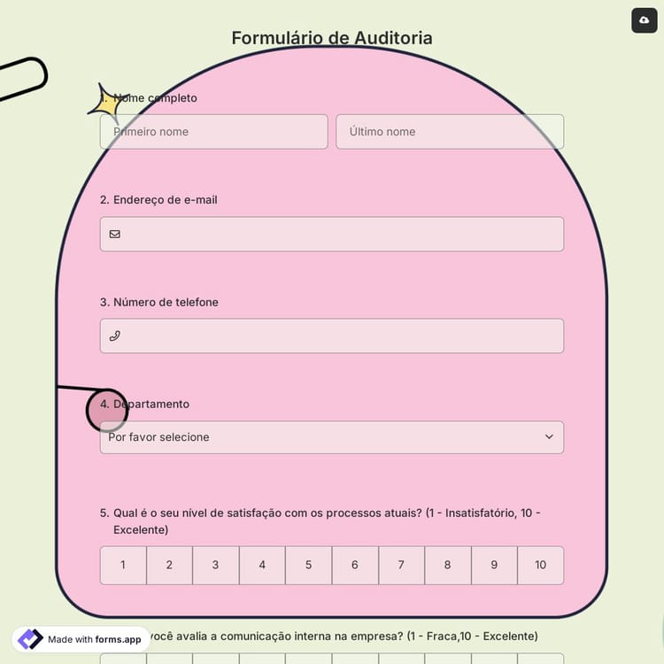 Formulário de Auditoria