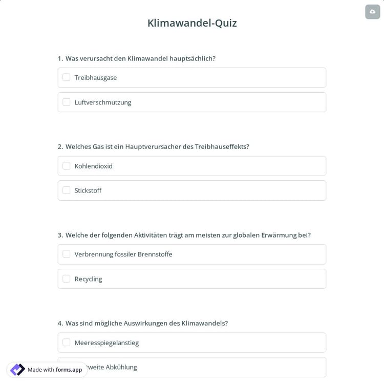 Klimawandel-Quiz